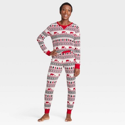 Women's Holiday Fair Isle Print Matching Family Pajama Set - Wondershop™ White XS