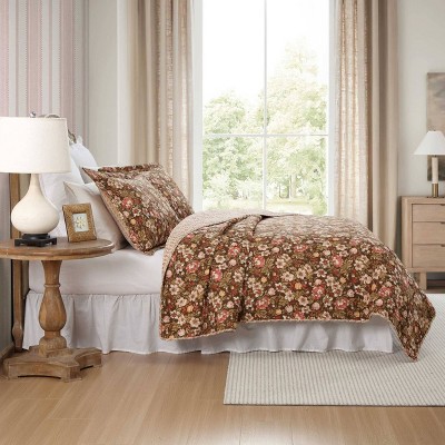 Laura Ashley King Marta Quilt Set Brown — фото 2