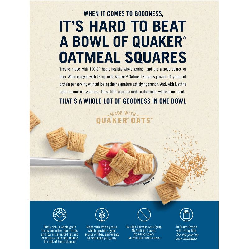 Quaker Oats Oatmeal Squares Brown Sugar Breakfast Cereal , 5 of 7