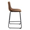 Dolonm Set of 2 Modern Bar Stools, 17.7x14.5x37 Inches, Minimalist Kitchen & Bar Stools with Footrest - 2 of 4