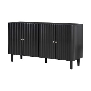 Lyngins Sideboard Buffet Cabinets with Wavy Pattern Doors,Cylindrical Legs,Metal Handles,Coffee Bar Cabinets,Credenzas for Kitchen,Entryway - 1 of 4