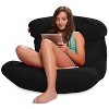 27" Coronado Lounger Microsuede Bean Bag Chair - Posh Creations - 3 of 4