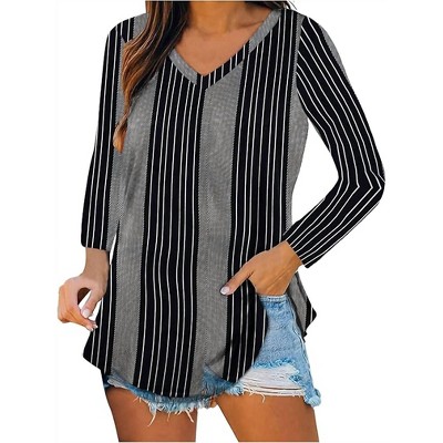 Women's V Neck Tunic Fall Top - habitat