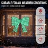 NAYSAYE 28IN Christmas Bowknot Decoration Green Tinsel Display for Door Wall and Porch Indoor Outdoor Holiday Ornament, Green, 28.3"*4.7"*25.6" - 4 of 4