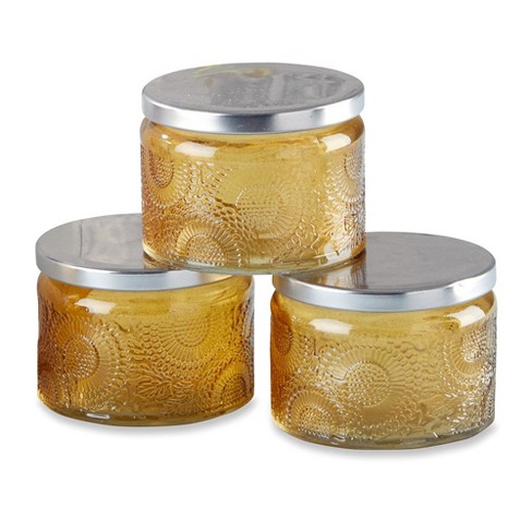 Ribbed Amber Glass Votive Candle Holder (Set of 6) – Kate Aspen