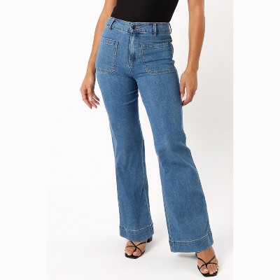 Women's High-Rise Vintage Bootcut Jeans - Universal Thread™ Dark Blue 2