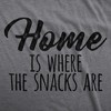 Mens Home Is Where The Snacks Are T Shirt Funny Yummy Snacking Lovers Tee For Guys - Crazy Dog Men's T Shirt - 2 of 4