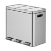 Trash Can, Stainless Steel Step Trash Can with Soft-Close Lid, Hands-Free Pedal - 3 of 4