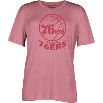 NBA Philadelphia 76ers Women's Short Sleeve Vintage Logo Tonal Crew T-Shirt
