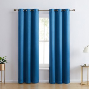 HLC.ME Laurance Complete Blackout Thermal Insulated Grommet Top Panels Window Curtains Drapes for Bedroom, Set of 2 - 1 of 4