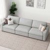 Belffin 3-Seater Chenille Cloud Sectional - Modular Sofa with Storage Ottoman & Extra Deep Seating - 3 of 4