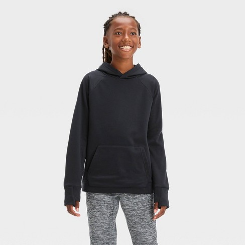 Boys' Waffle Hooded Sweatshirt - All In Motion™ Black Xl : Target