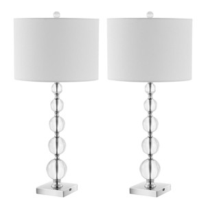 Liam Stacked Crystal Ball Lamp - 29 Inch Height - LIT4112 - Safavieh - 1 of 4