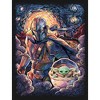 Girl's Star Wars The Mandalorian Starry Night Best Friend Portrait T-Shirt - 2 of 4