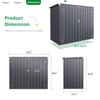 Ridstar 59.3 in. W Outdoor Waterproof and Rust-Resistant Metal Storage Shed with Dual-Lock Door-Dark Gray - 2 of 4