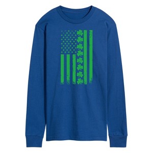 Men's - Instant Message - Lucky USA Flag Long Sleeve Graphic T-Shirt - 1 of 4