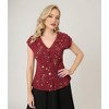 Unique Vintage Women's Twill Sleeveless Blouse - 4 of 4