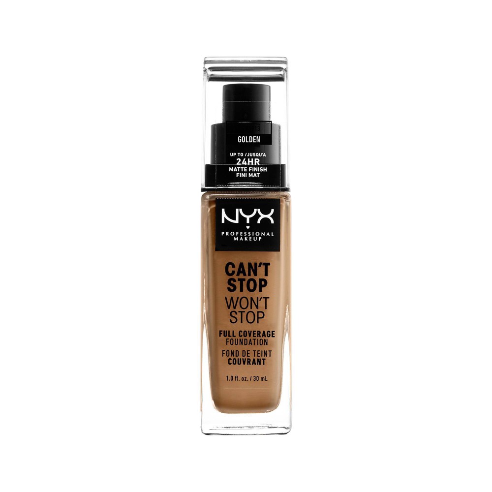 Photos - Foundation & Concealer NYX Professional Makeup Can't Stop Won't Stop 24Hr Full Coverage Matte Finish Foundation - 13 Golden - 1 fl oz 