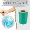 Evideco French Home Goods Bathroom Trash Can Padang Bamboo Top 1.3 Gal - 4 of 4