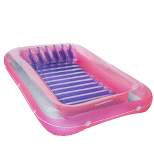 Swimline 71" Water Sports Inflatable Suntan Tub Swimming Pool Raft Lounger - Pink/Purple