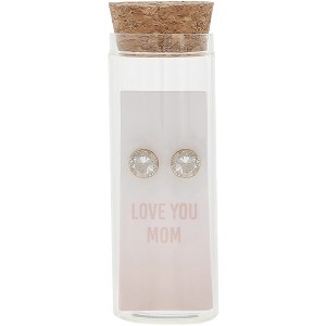 Pavilion Gift Company - Love You Mom - 14K Gold Plated Earring in a Bottle - Earrings - 1 of 4