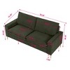 NicBex 78.54 Inch Modern Loveseat Couch,Corduroy 2-Seat Sofa with Metal Legs for Living Room,Bedroom,Apartment,Green - 3 of 4