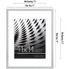 Americanflat Thin Picture Frame in Silver with Shatter Resistant Glass Horizontal and Vertical Formats for Wall - 11" x 14" - 2 of 4