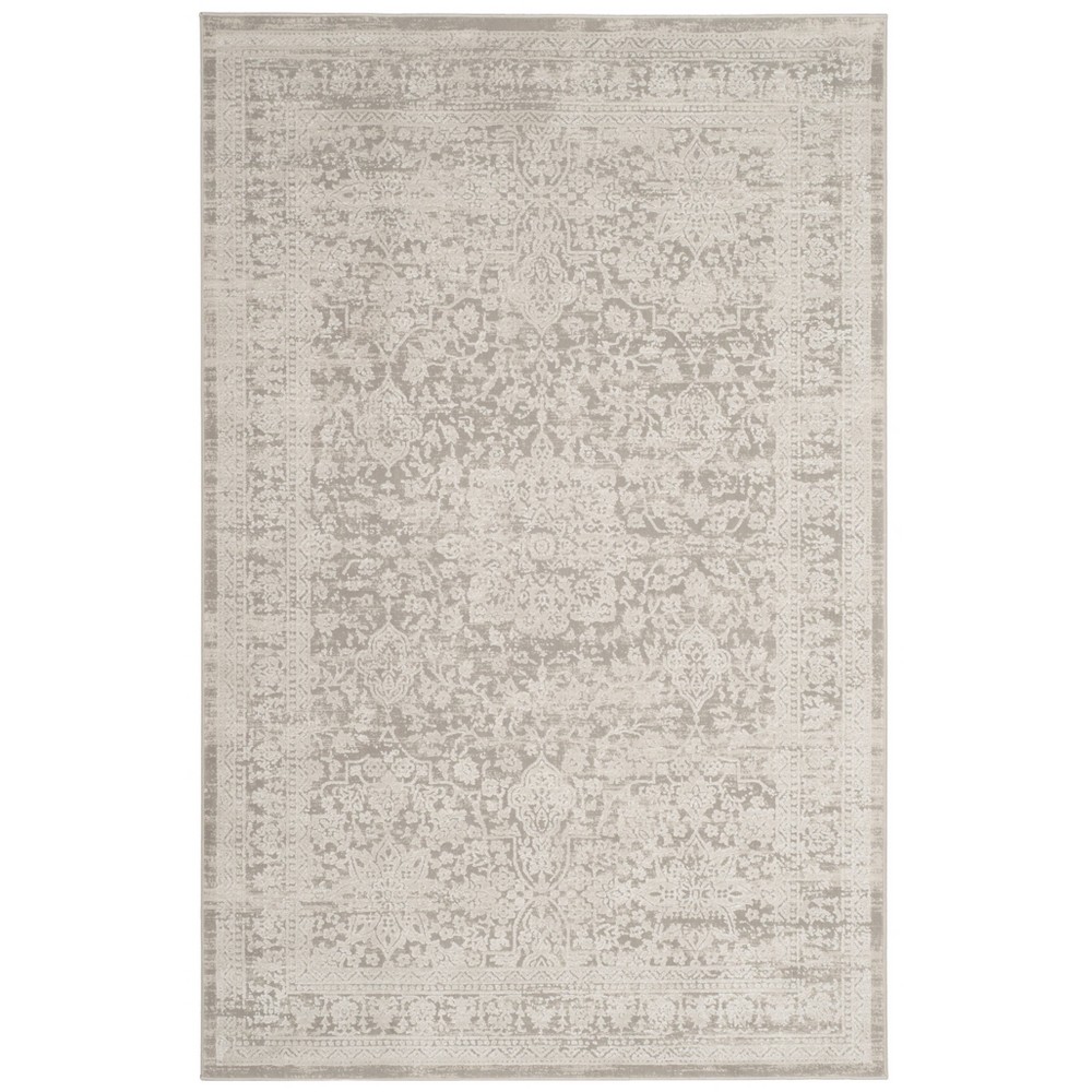 2'6inx4' Medallion Loomed Accent Rug Gray/Beige - Safavieh