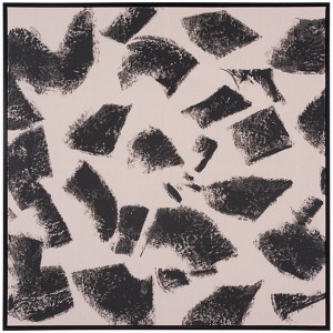 Sidewalk Gravel - 39.5" X 39.5" - Light Taupe/Black - Framed Linen Canvas - WLA2079 - Safavieh - 1 of 4