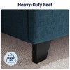 Allewie Platform Bed Frame with Wingback, Fabric Upholstered Square Stitched Headboard and Wooden Slats, Mattress Foundation, Box Spring Optional, Easy Assembly - 4 of 4