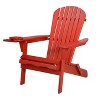 Jiallo Foldable Adirondack Chair with cup holder Conversation Set, 2 Foldable Adirondack Chairs with cup holders with Ottoman and 1 End Table - 4 of 4