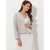 Allegra K Women's Winter Warm Cropped Collarless Faux Fur Fluffy Jacket - 2 of 4