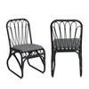 CAVINAS Outdoor Dining Chairs Set of 2 with Washable Cushions, PE Wicker Patio  Dining Chairs with 1.2" Thick Pads & Adjustable Foot Pads - 4 of 4