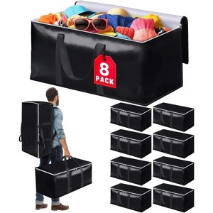 Heavy-Duty & Extra Capacity Moving Bags with Backpack Straps, Storage Totes with Double Zipper & Strong Handles - 1 of 4