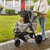VEVOR Pet Stroller, 3 PU Wheels Dog Stroller Rotate ,75 lbs Weight Capacity, Puppy Stroller with Pet Pad, Storage Basket and External Cup Holder - 2 of 4