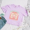 Simply Sage Market Wild And Free Butterfly Boxy Crop Top - 2 of 4