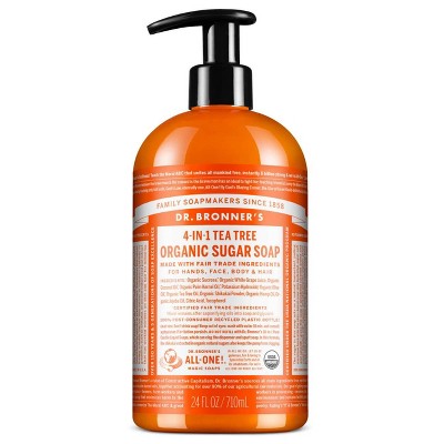 Dr. Bronner's Organic Sugar Soap - Tea Tree - 24 fl oz