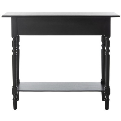 Transitional Gray Wood Console Table with Dual Storage Drawers