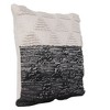 20" X 20" Heathered Gray And Off-White 100% Cotton Geometric Zippered Pillow - 4 of 4