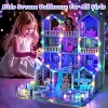 Skirfy Play Dollhouse with Doll Toy Figures, 14 Rooms Furniture and Colorful Lights, Creative Doll House Gift for Girls , Assemble Required - 3 of 4