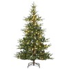 6ft Aspen Fir Artificial Christmas Tree, with 300 Warm White Lights & 678 Branch Tips, PE & PVC Blend Hinged Xmas Tree, Christmas Holiday Decor - 2 of 4