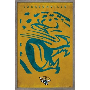 Trends International NFL Jacksonville Jaguars - Logo 25 Framed Wall Poster Prints - 1 of 4