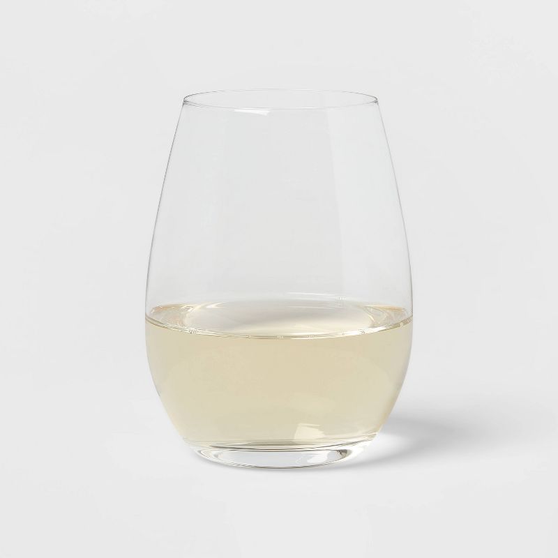 4pk Geneva Crystal Stemless 15.7oz Wine Glasses White - Threshold Signature&#8482;, 3 of 4