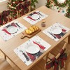 REGALWOVEN Placemats Set of 6 Linen Placemats, Washable Kitchen Table Mat, Seasonal Holiday Christmas Place Mats - 3 of 4