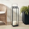 Plum & Post 10" x 30.25" Alden Decorative Black Metal Lantern for Indoor/Outdoor Use - 3 of 4