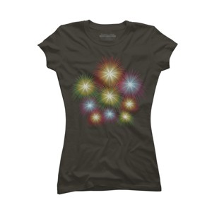 Junior's Design By Humans July 4th Fireworks Display By  T-Shirt - 1 of 2
