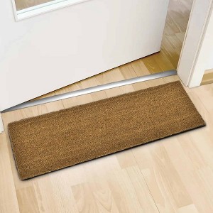 Evideco French Home Goods Sheltered Long Narrow 30 in. x 10 in. Front Door Mat Coir Coco Fibers - 1 of 4