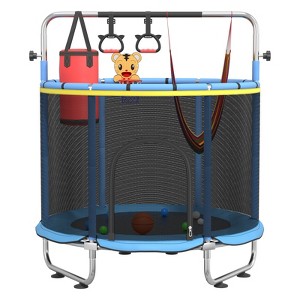 Huxxion 60" Trampoline for Kids, 5FT Mini Indoor and Outdoor Toddler Trampoline with Net - 1 of 4