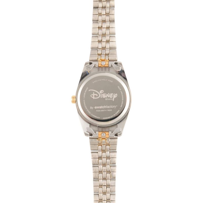 Women&#39;s Disney Mickey Mouse Two-Tone Link Watch with Gold Dial, 3 of 5