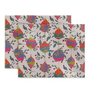 Emanuela Carratoni Christmas Vintage Ornaments 2 Placemats - Deny Designs - 1 of 3